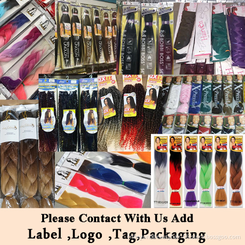 private label Best Supern hair Glowing Synthetic Jumbo Braids Shining Hair in the Darkness Soft Braiding Hair Extension